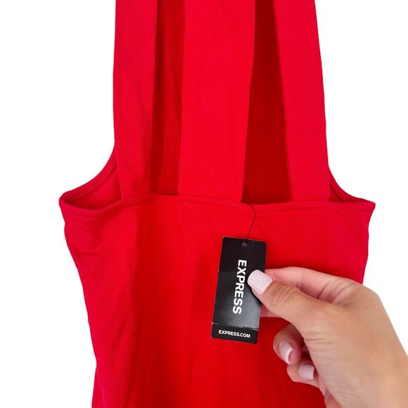 Express Red High Neck Tank Top Sz XS - Picture 4 of 6